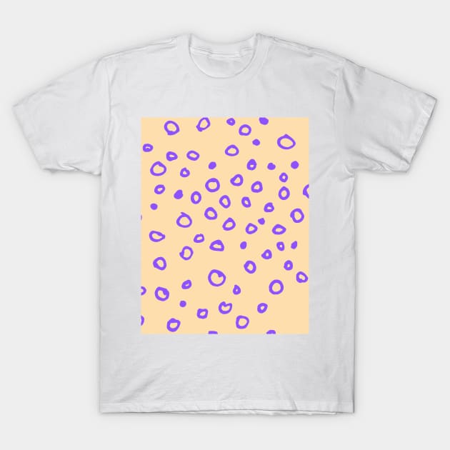 Abstract boho purple bubble pattern T-Shirt by Word and Saying